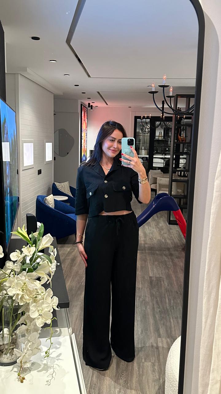 Ensemble Noir en Lin