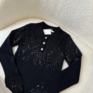 Pull Noir Avec Sequins