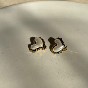 Boucles d’oreilles Cœur Perlé