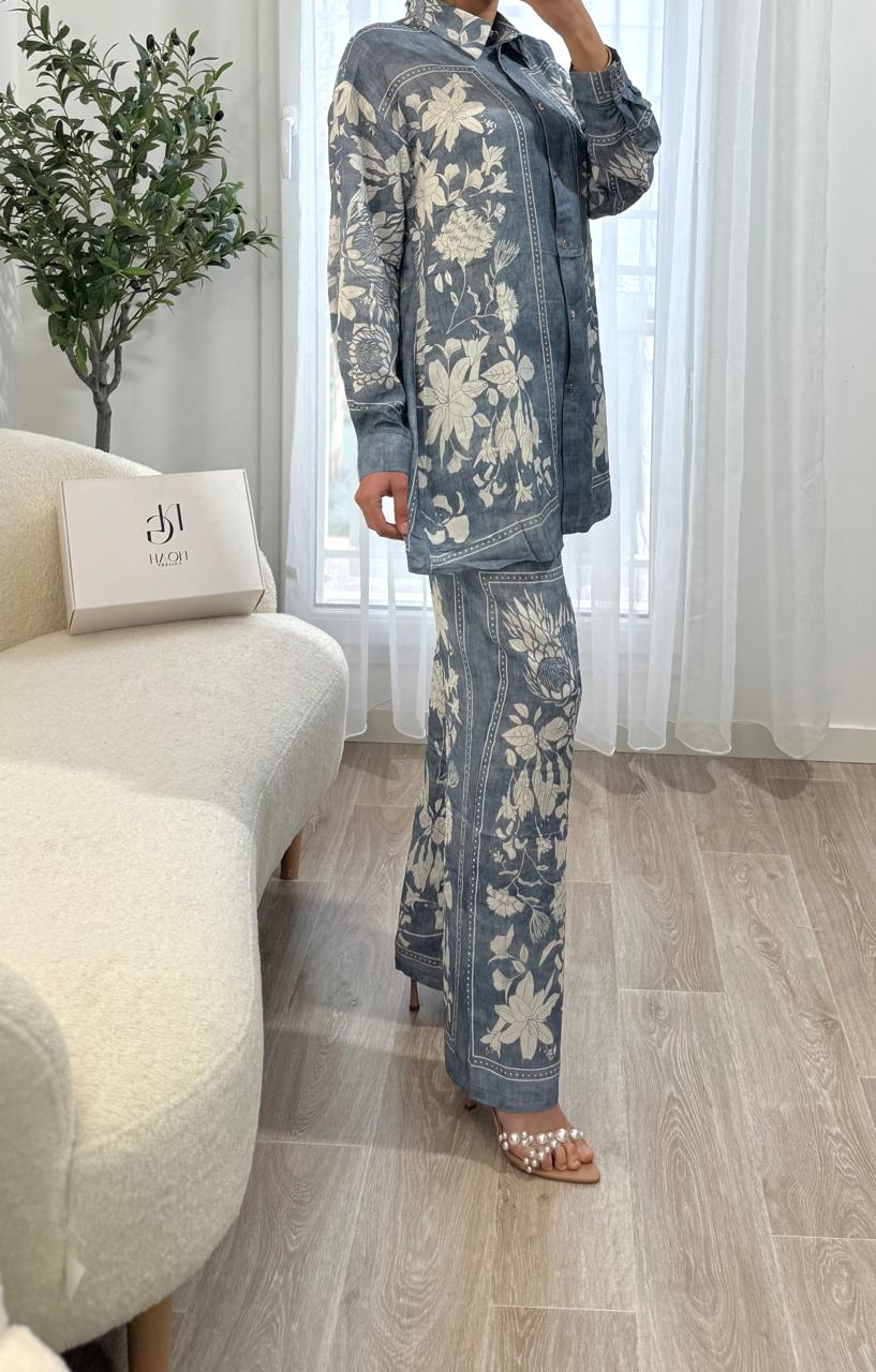 Ensemble Bleu Fleur – Image 4