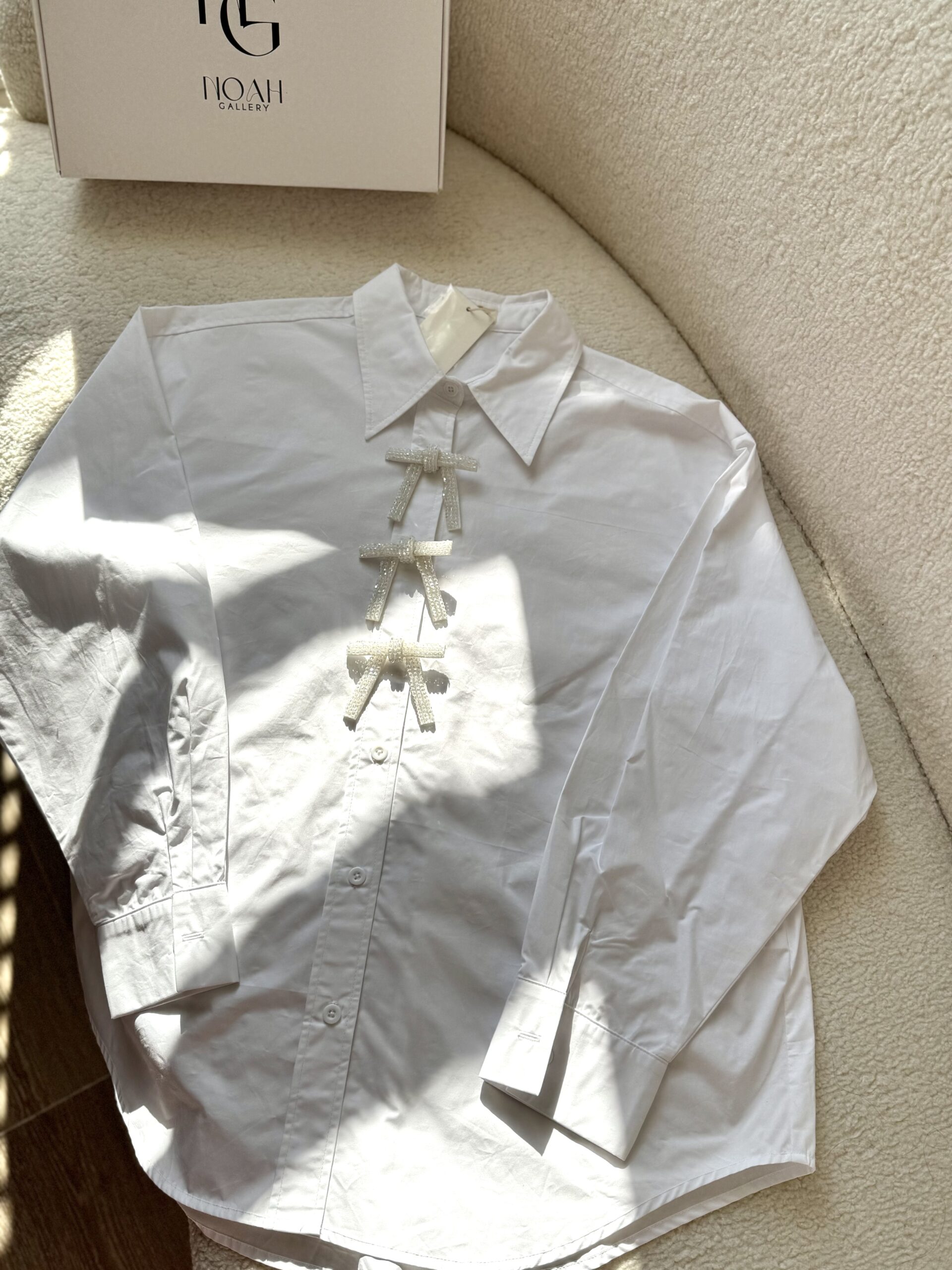 Chemise Blanche Papillon
