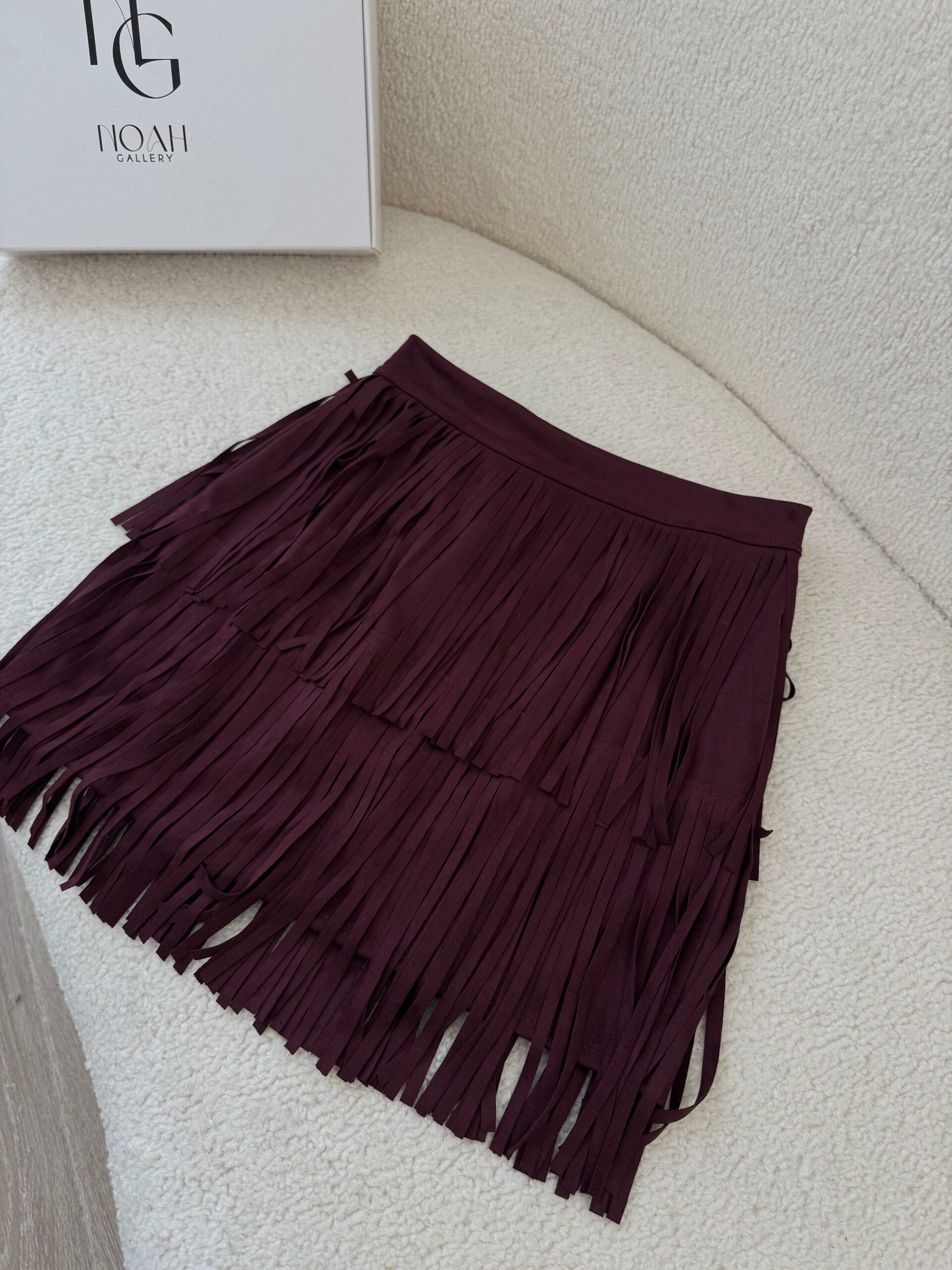 Jupe Prune Élégance Frangée – Image 6