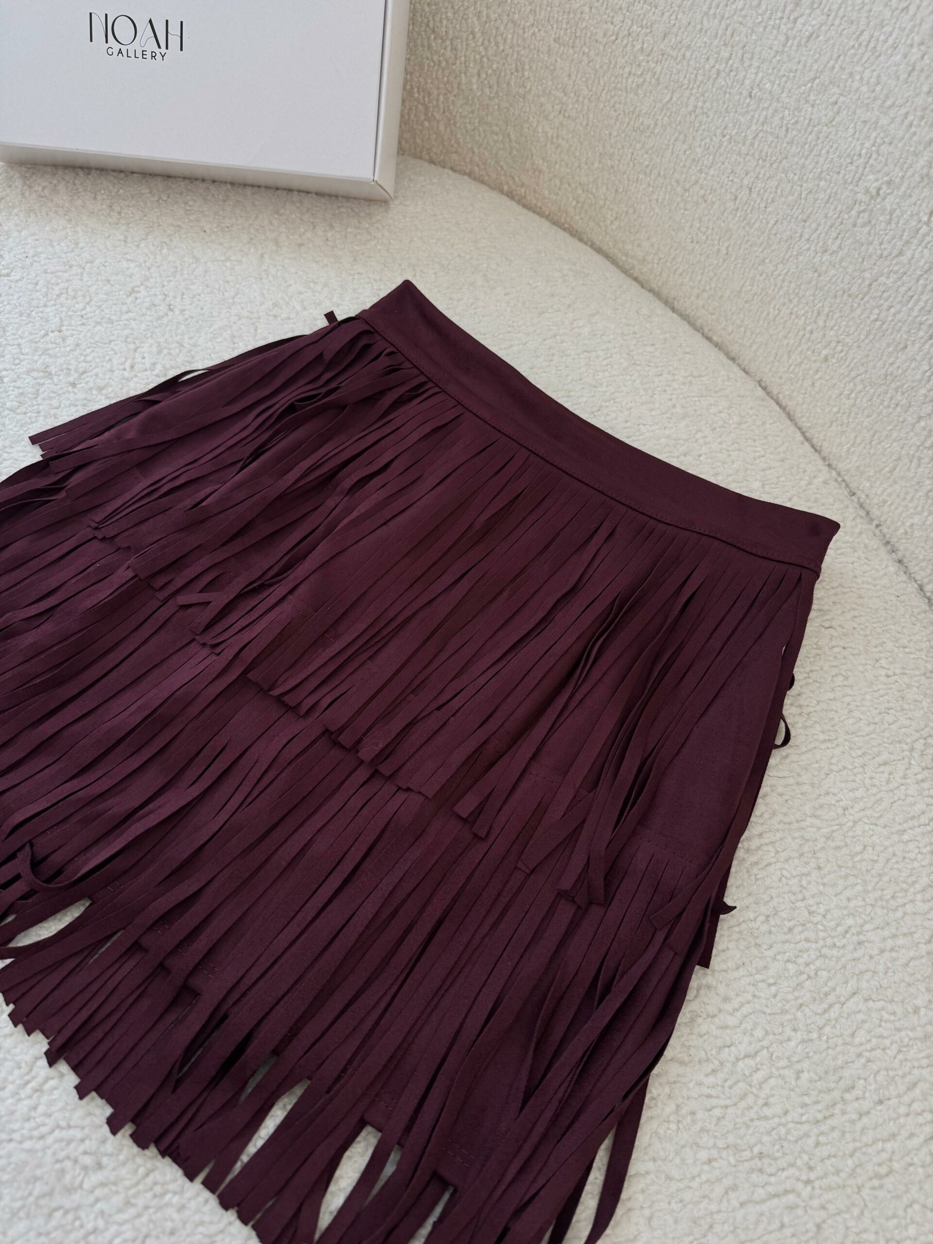 Jupe Prune Élégance Frangée – Image 5