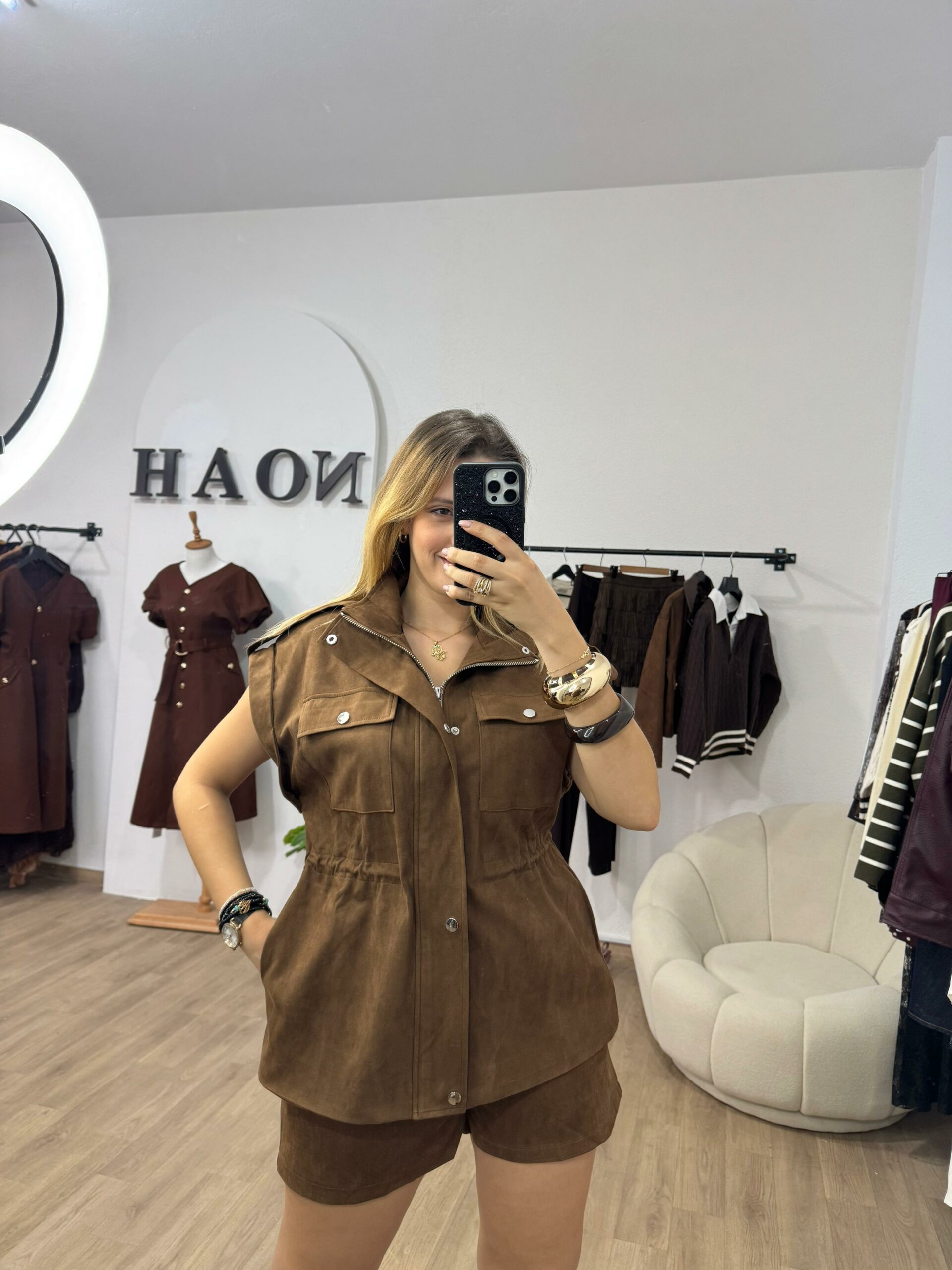 Veste Daim Élégance