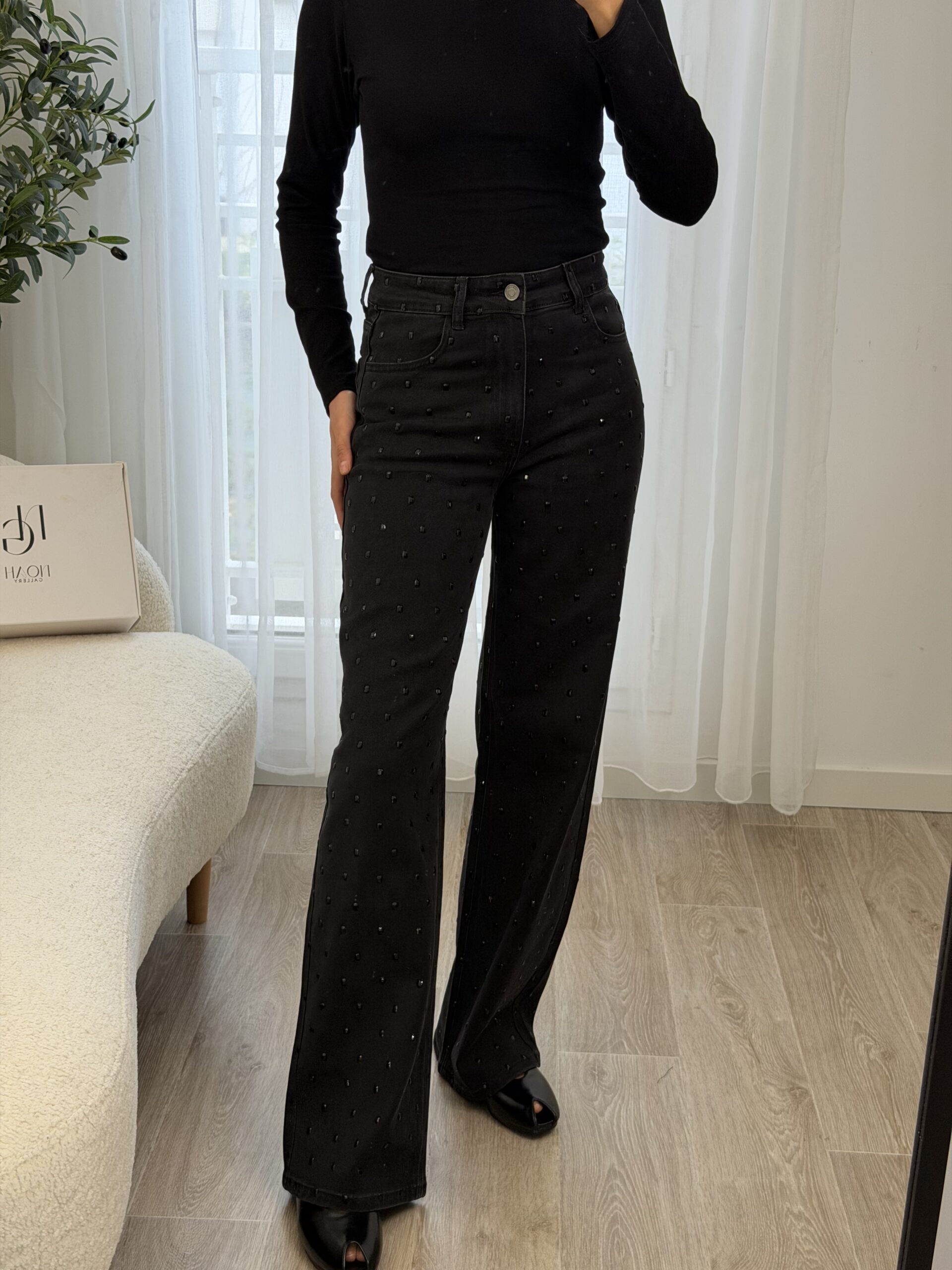 Jean Black Crystal