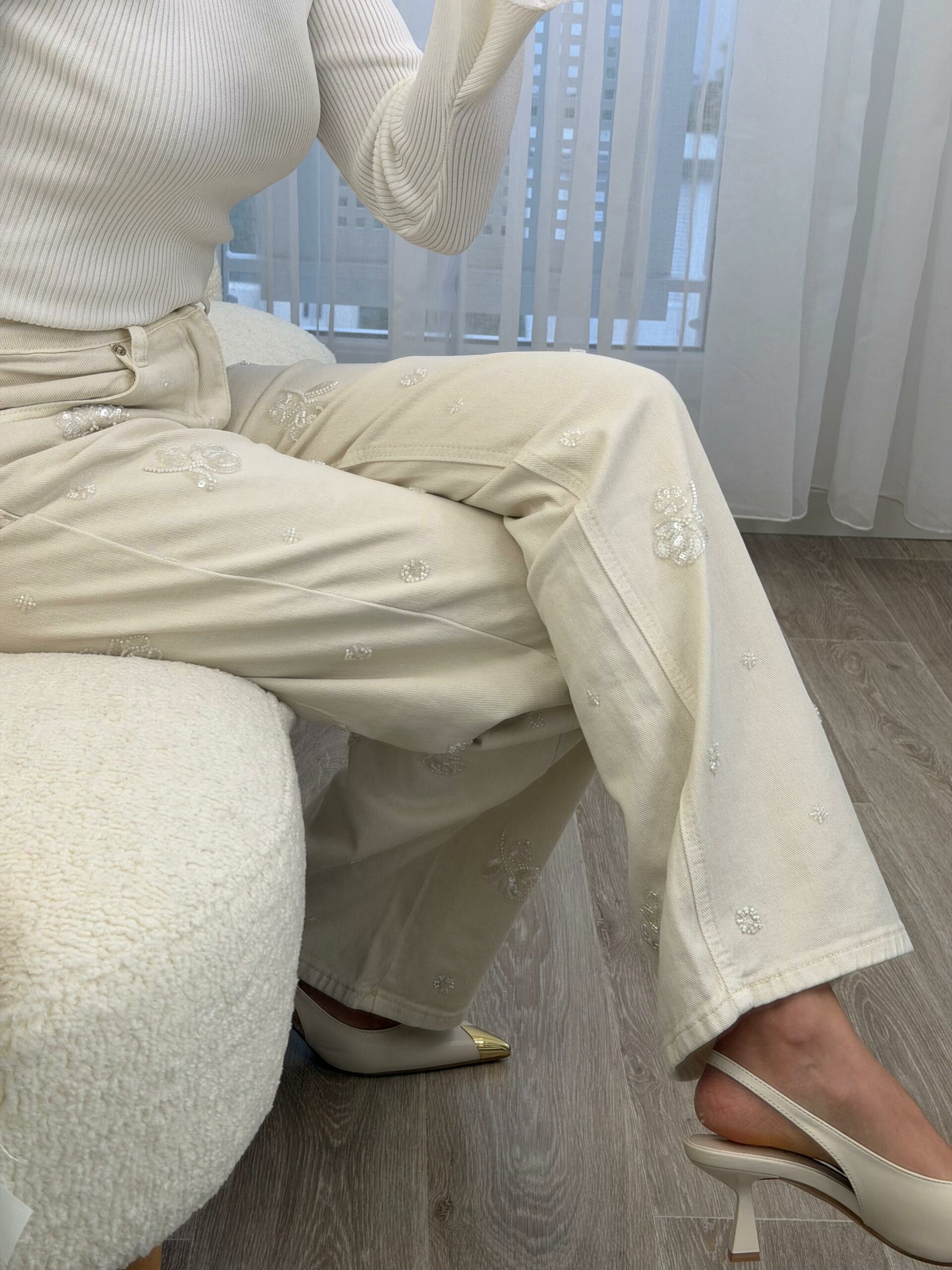 Pantalon Élégance Brodé – Image 4