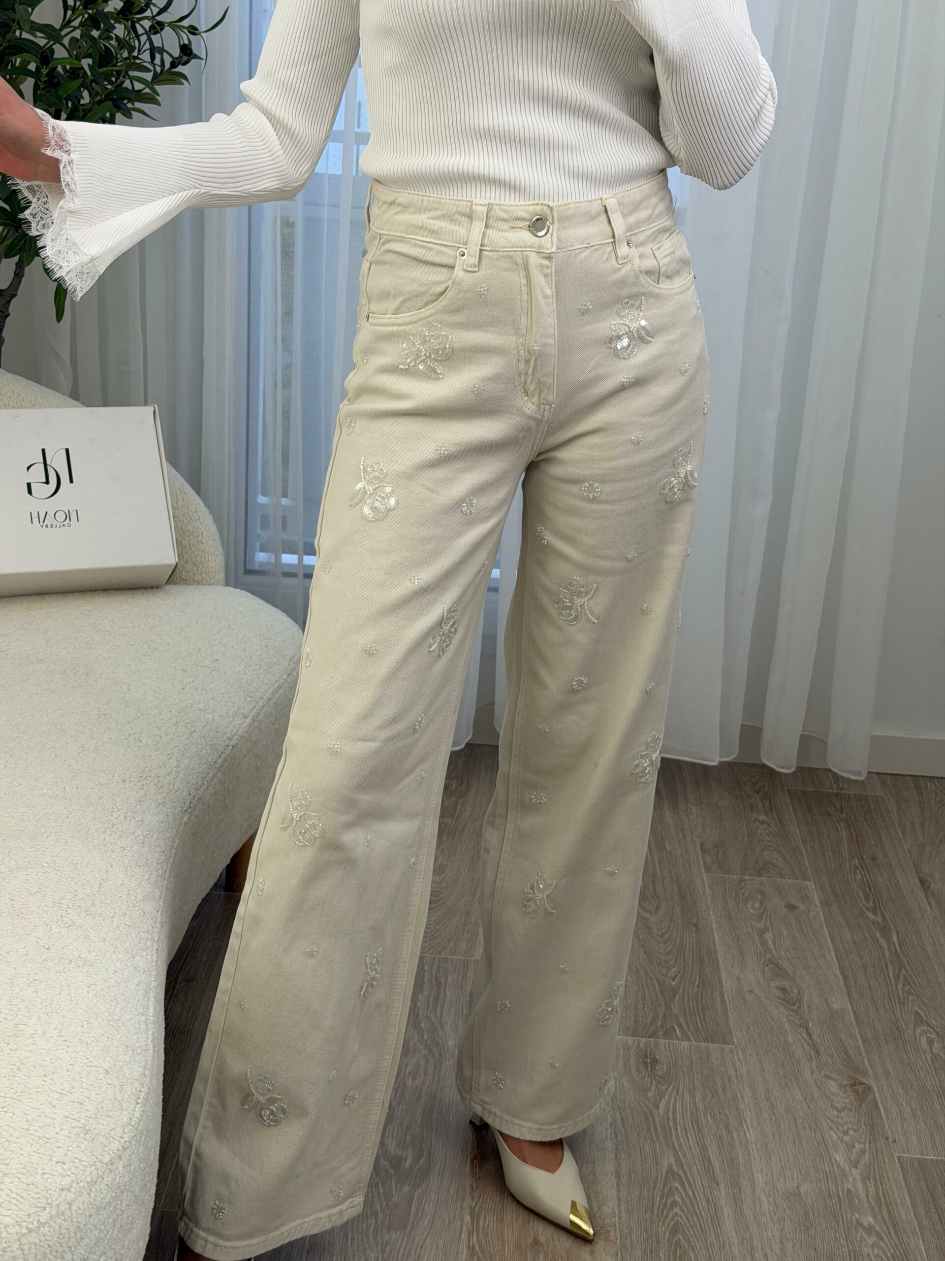 Pantalon Élégance Brodé – Image 3