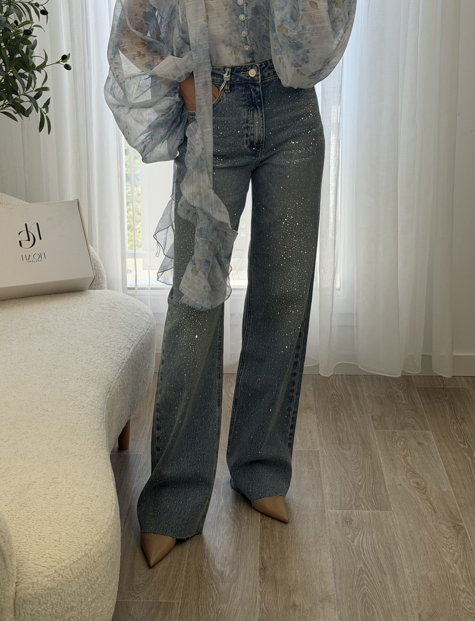 Jean Wide Leg Strass – Image 8