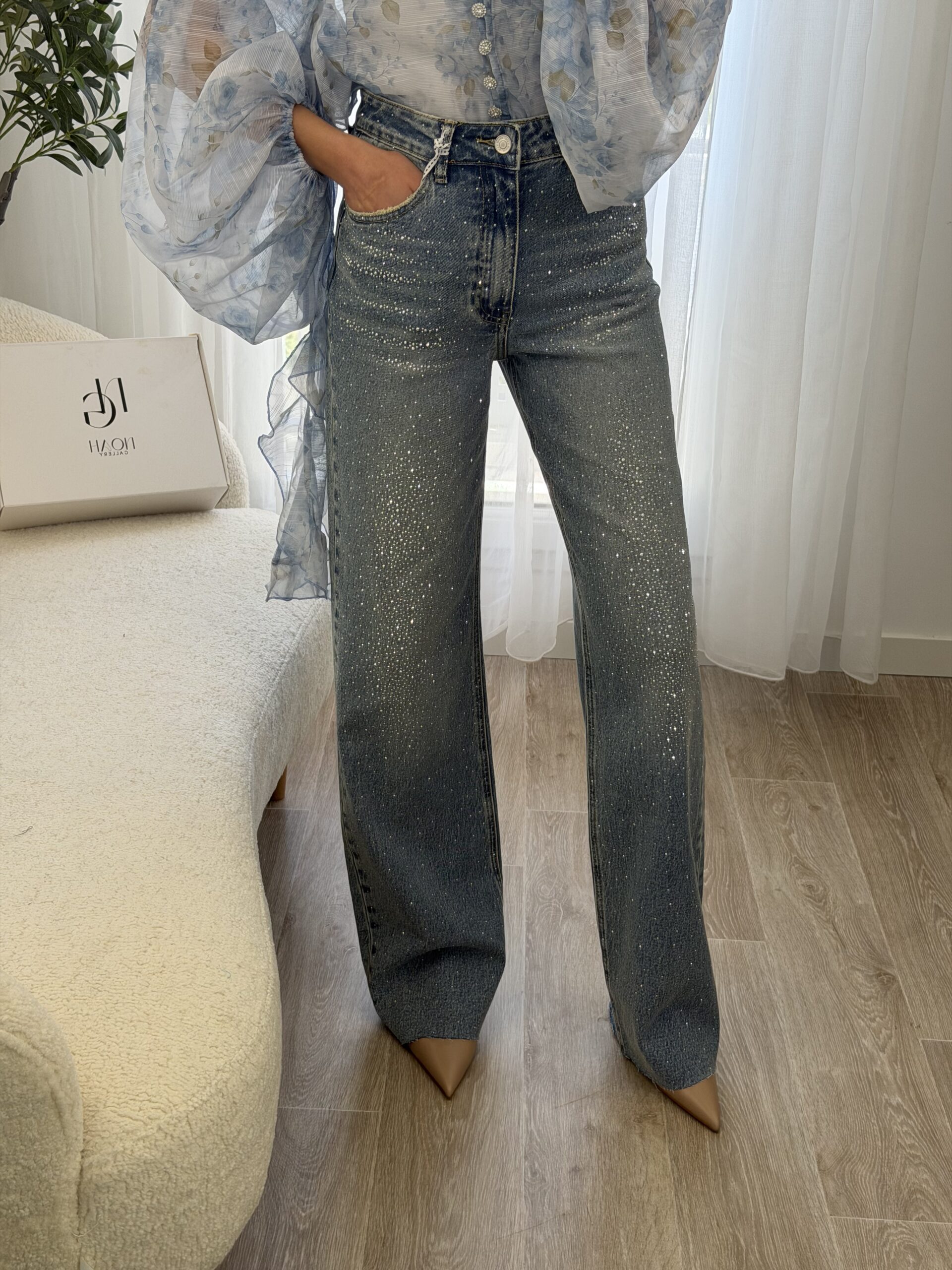 Jean Wide Leg Strass – Image 3