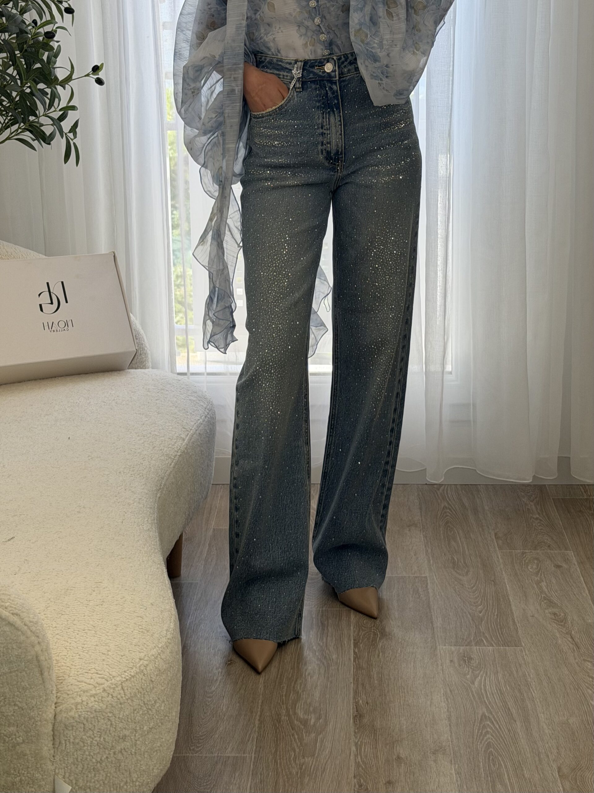 Jean Wide Leg Strass – Image 6
