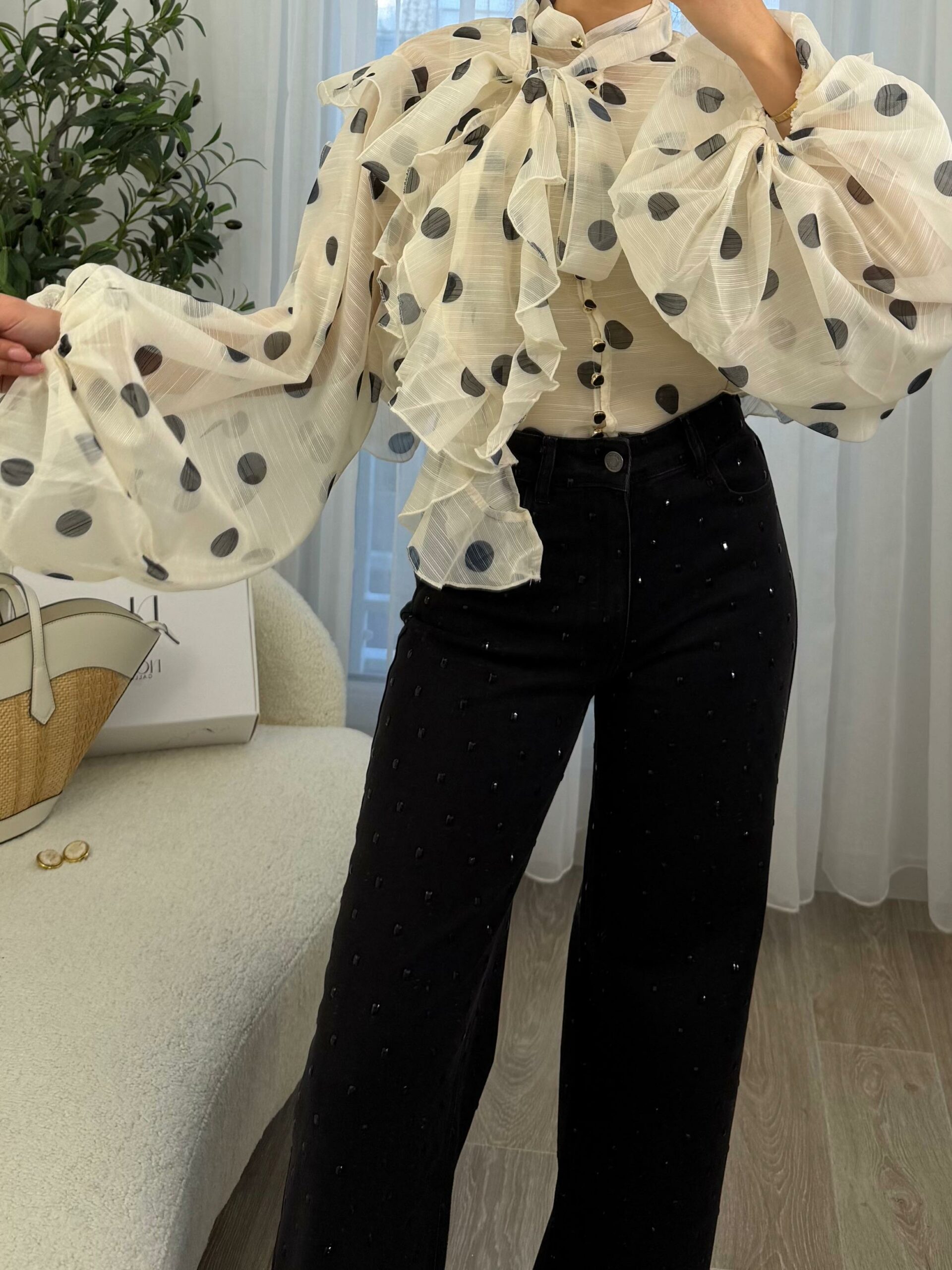 Chemise Black Dot