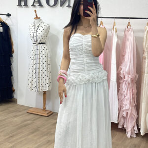 Robe Blanche Fleur Élégance