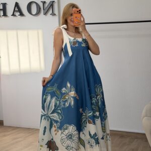Robe Azur Florale