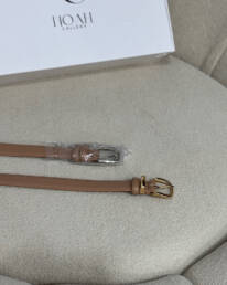 Ceinture Camel En Vrai Cuir - Noah