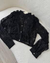 Chemise Dentelle Noire - Noah