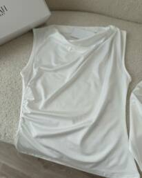 Pull Basic Blanc Sans Manches - Noah