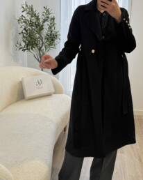 Manteau Noir En Laine - Noah