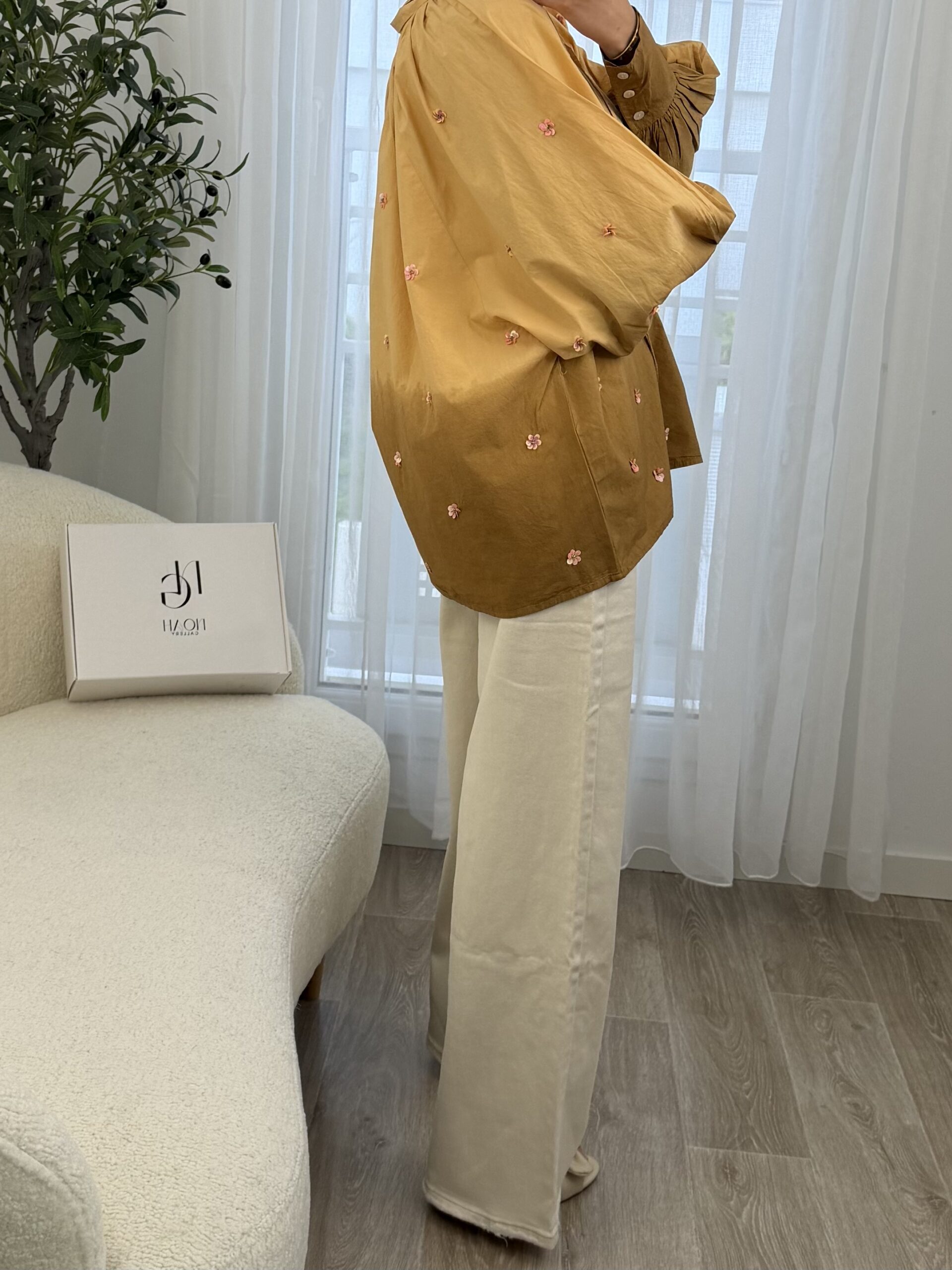Chemise Miel Brodée – Image 3
