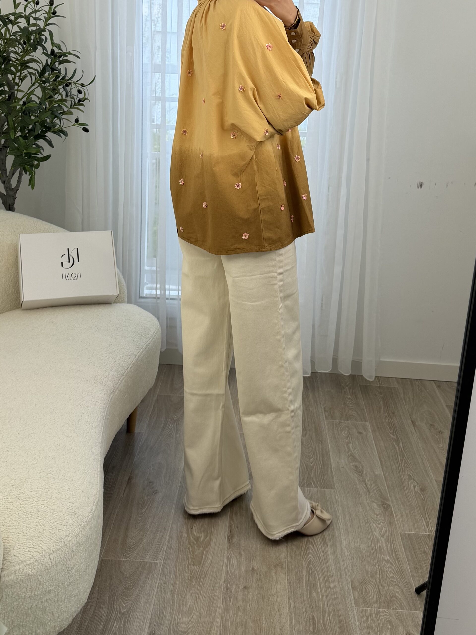 Chemise Miel Brodée – Image 2