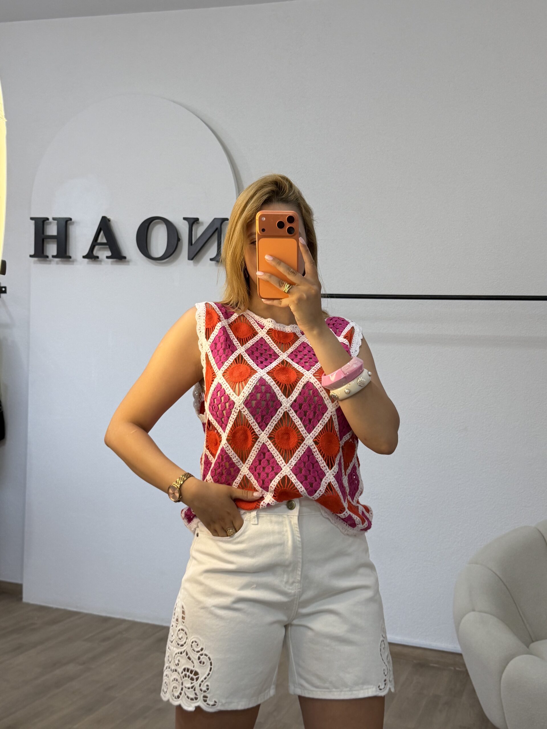 Short Éclat Blanc Brodé – Image 5