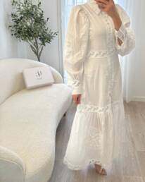 Robe Blanche Poésie - Robes - Noah