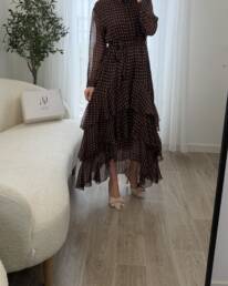 Robe midi fluide chocolat - Robes - Noah