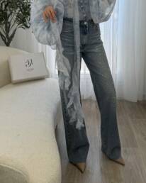 Jean Wide Leg Strass - Noah