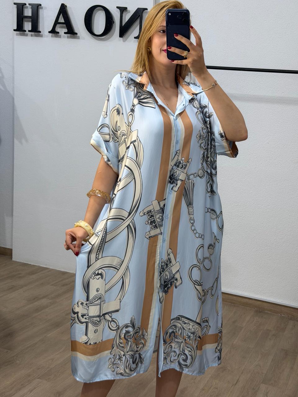 Robe Chemise Azur – Image 6