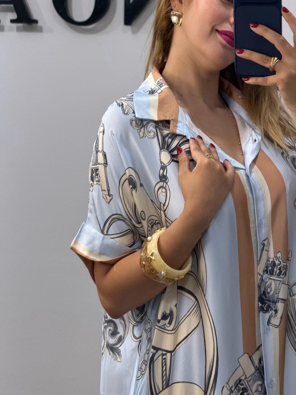 Robe Chemise Azur – Image 4