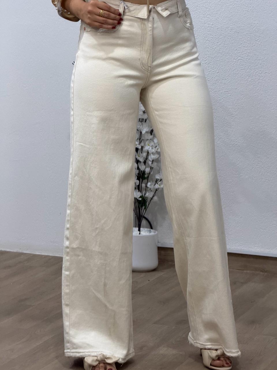 Pantalon Denim Beige – Image 3