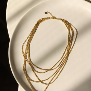 Collier Cascade Dorée