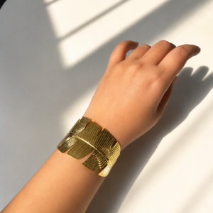 Bracelet Feuille Dorée
