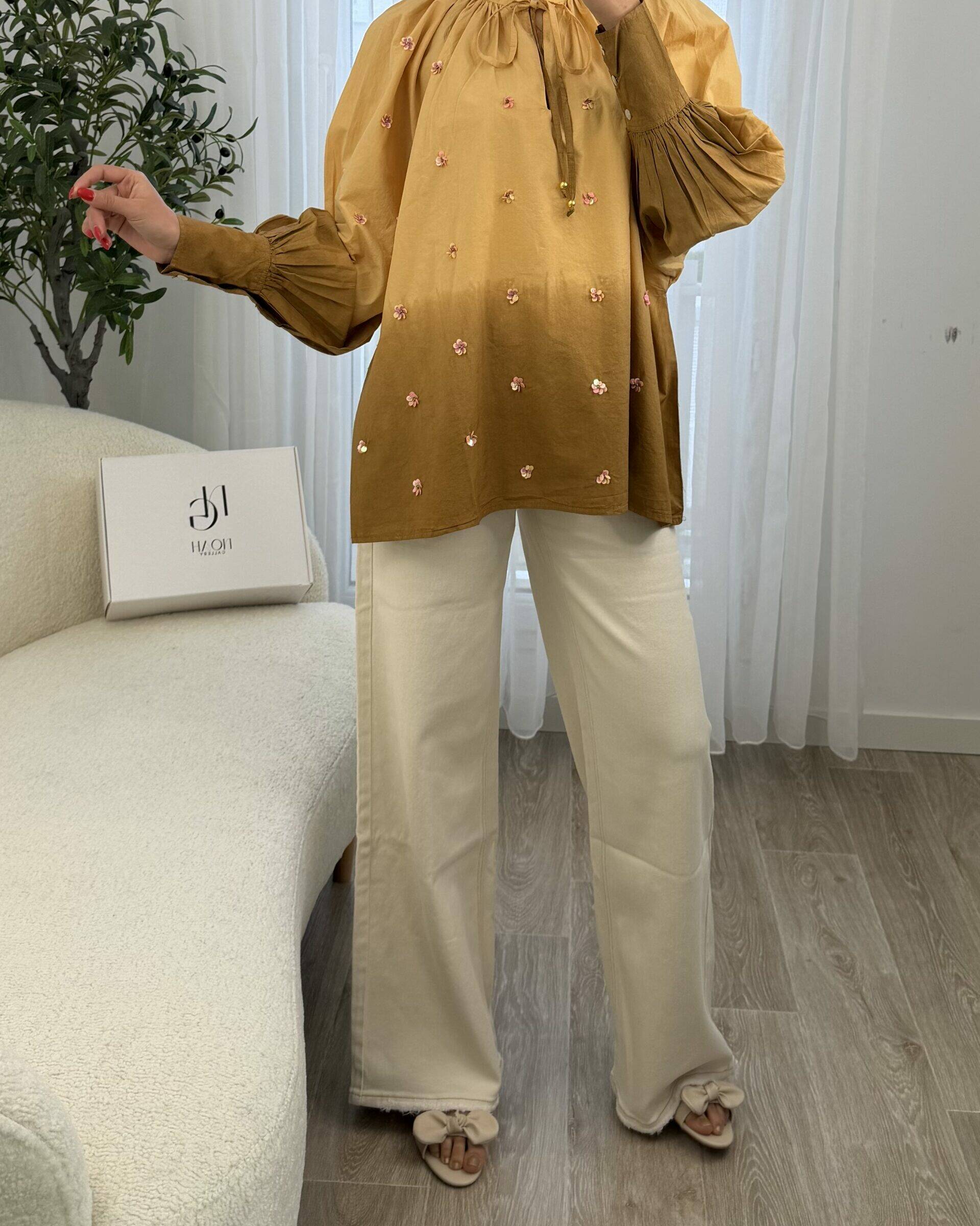 Chemise Miel Brodée - Noah