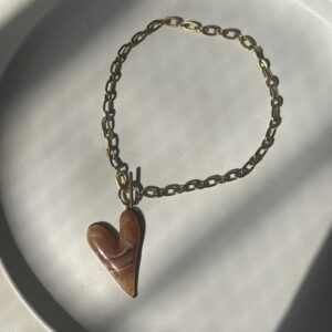 Collier Cœur Ambré