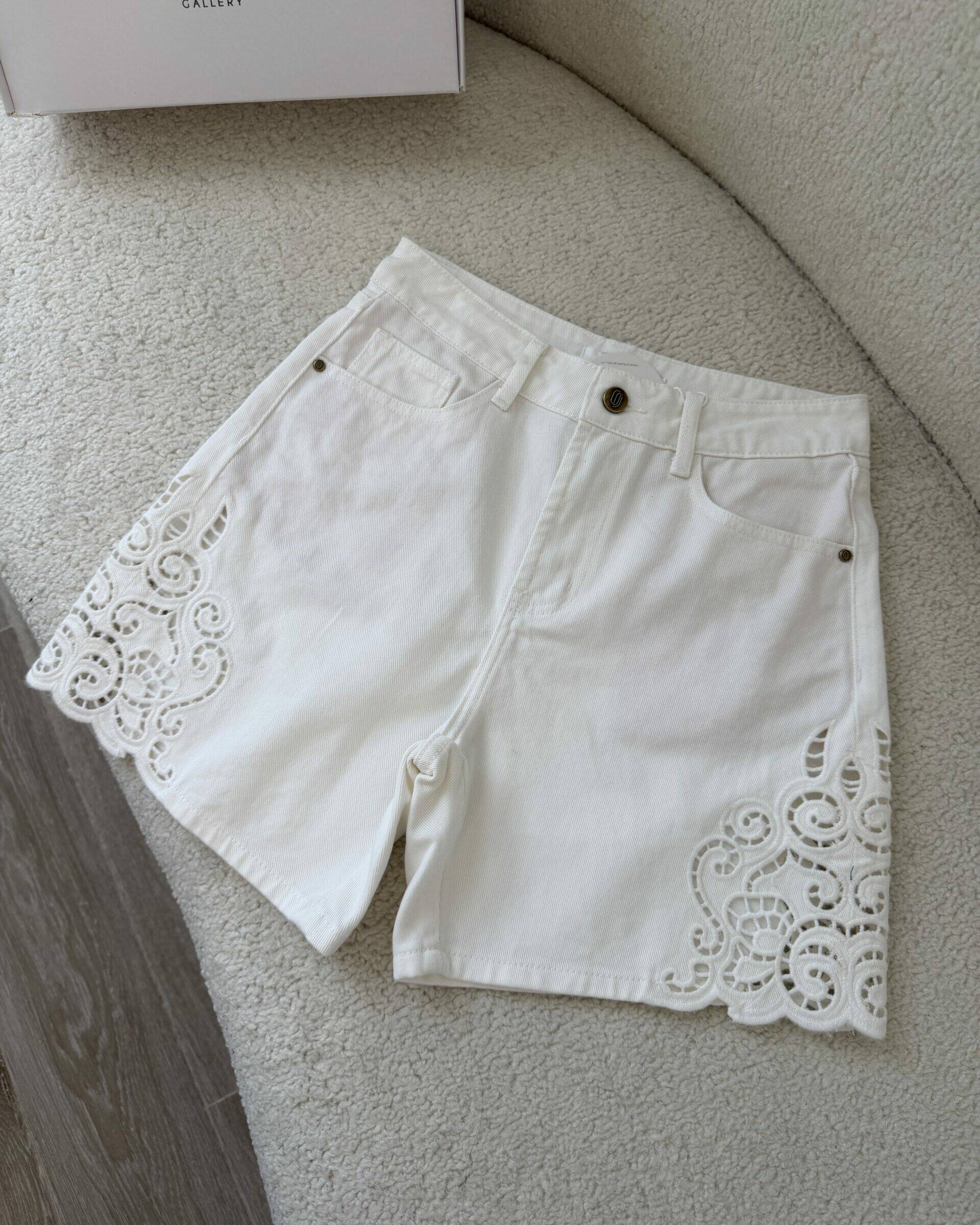 Short Éclat Blanc Brodé - Noah