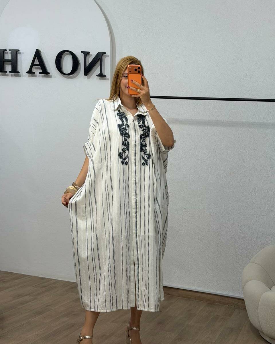 Robe Azur Brodée - Noah