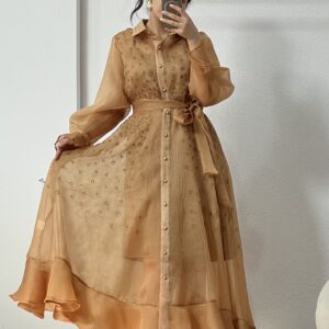 Robe Sable Élégant